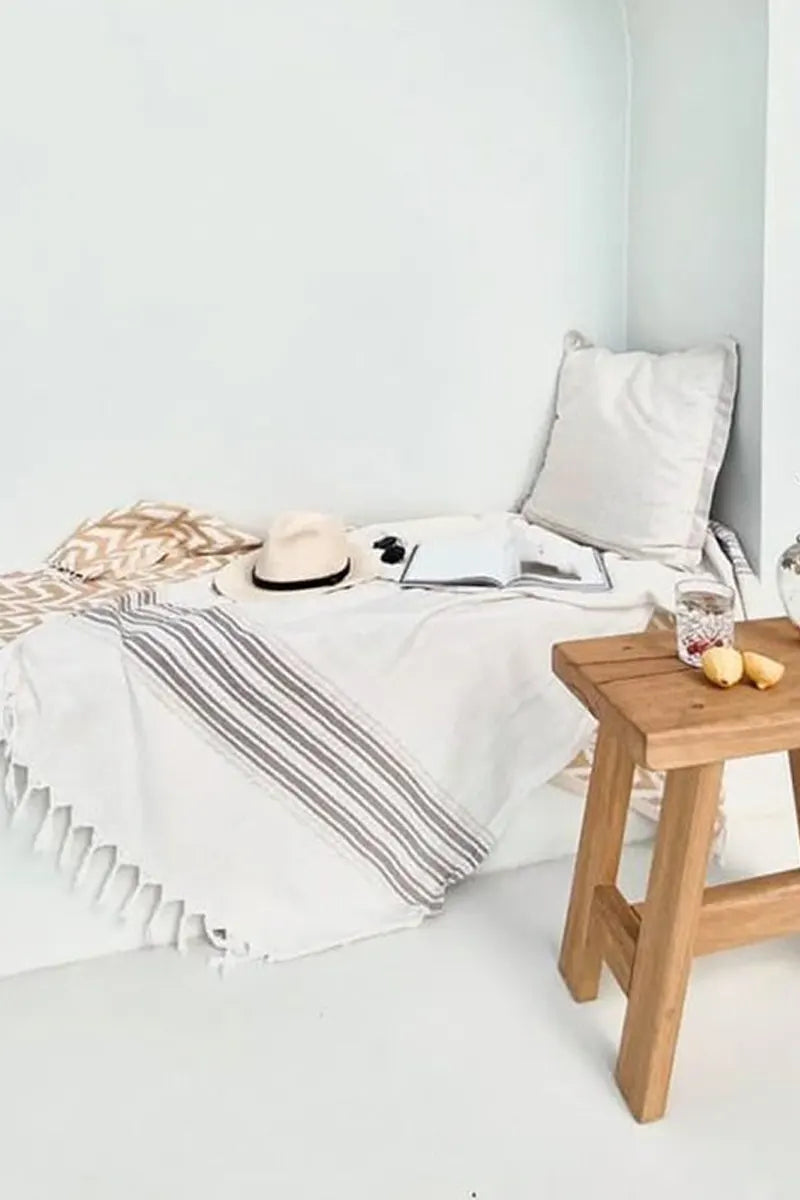 Luxe Linen Latte Turkish Towel by Sumavi