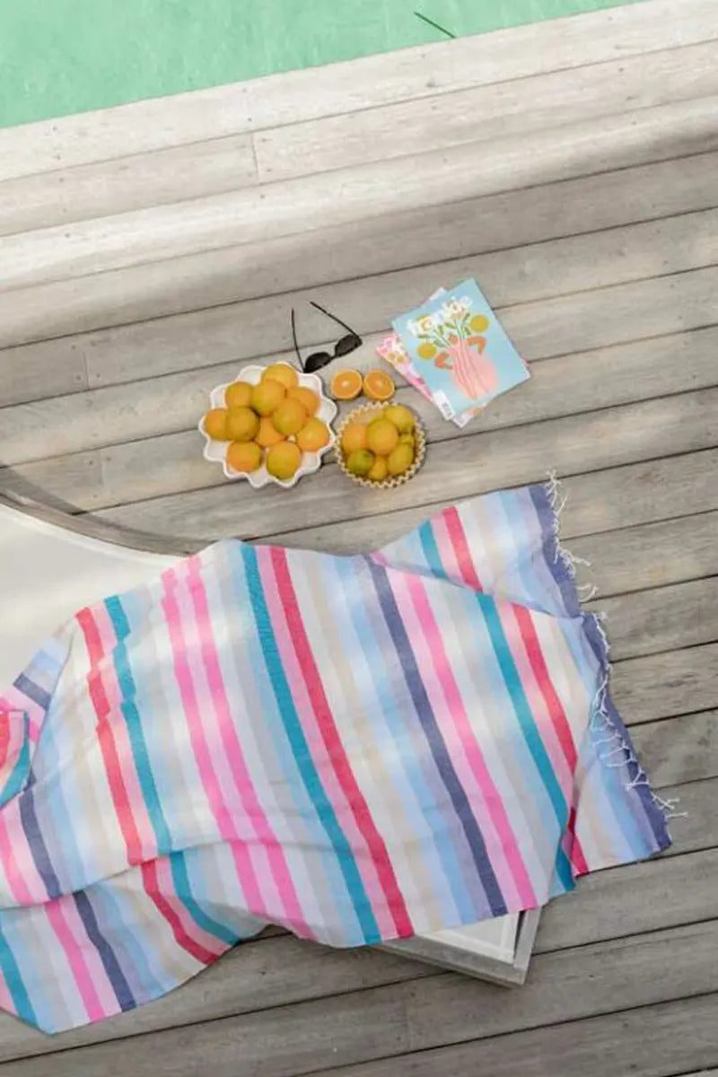 Rainbow Pastel Turkish Towel by Sumavi