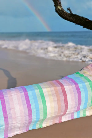 Rainbow Sand Free Turkish Towel - Bright