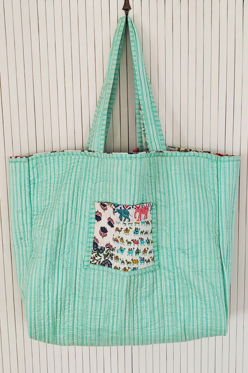 Bohemia Patchwork Reversible Cotton Beach Bags