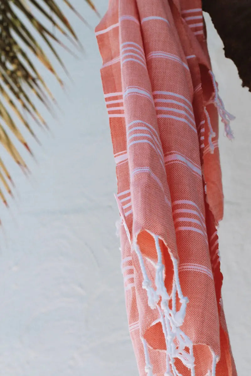Drifter Coral Turkish Towel by Sumavi