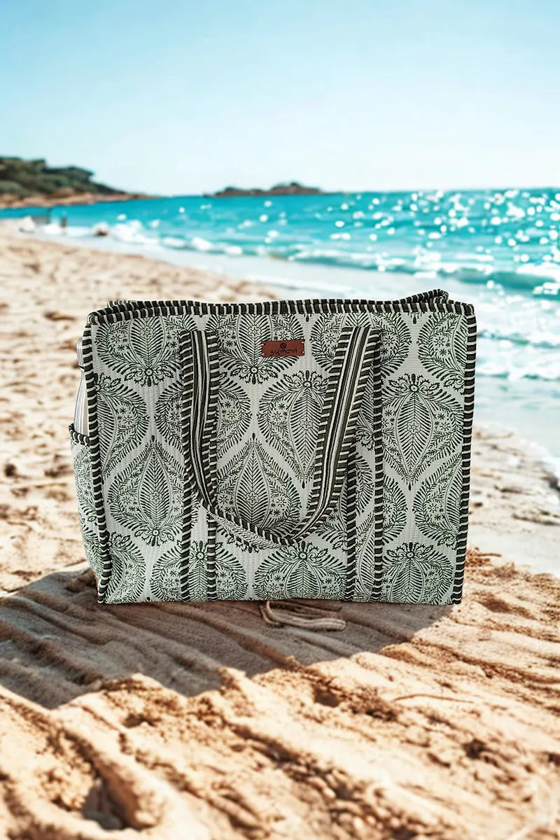 Marli Reversible Cotton Tote Bag - Fern by Sumavi