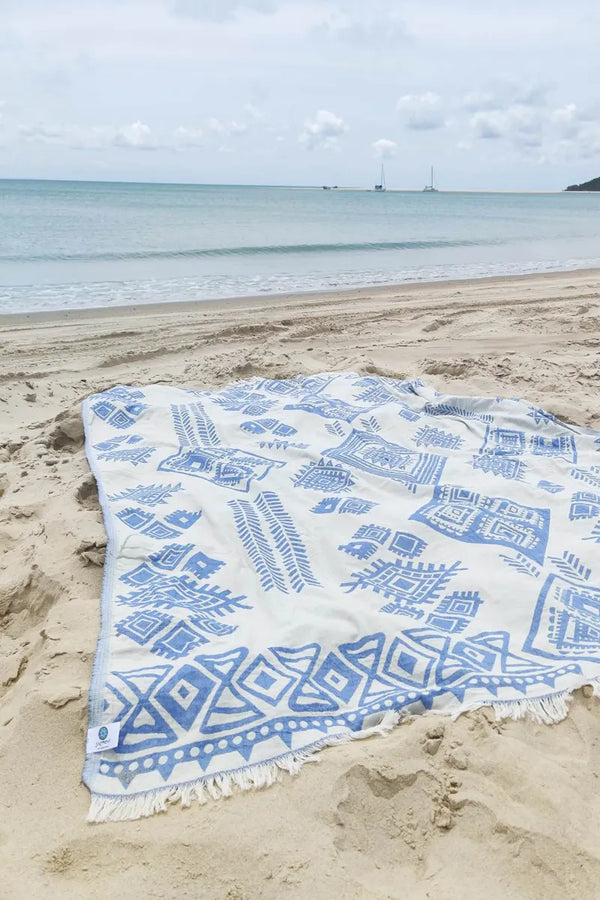 Tribe Reversible Family Size Beach Blanket l SUMAVI Australia Sumavi