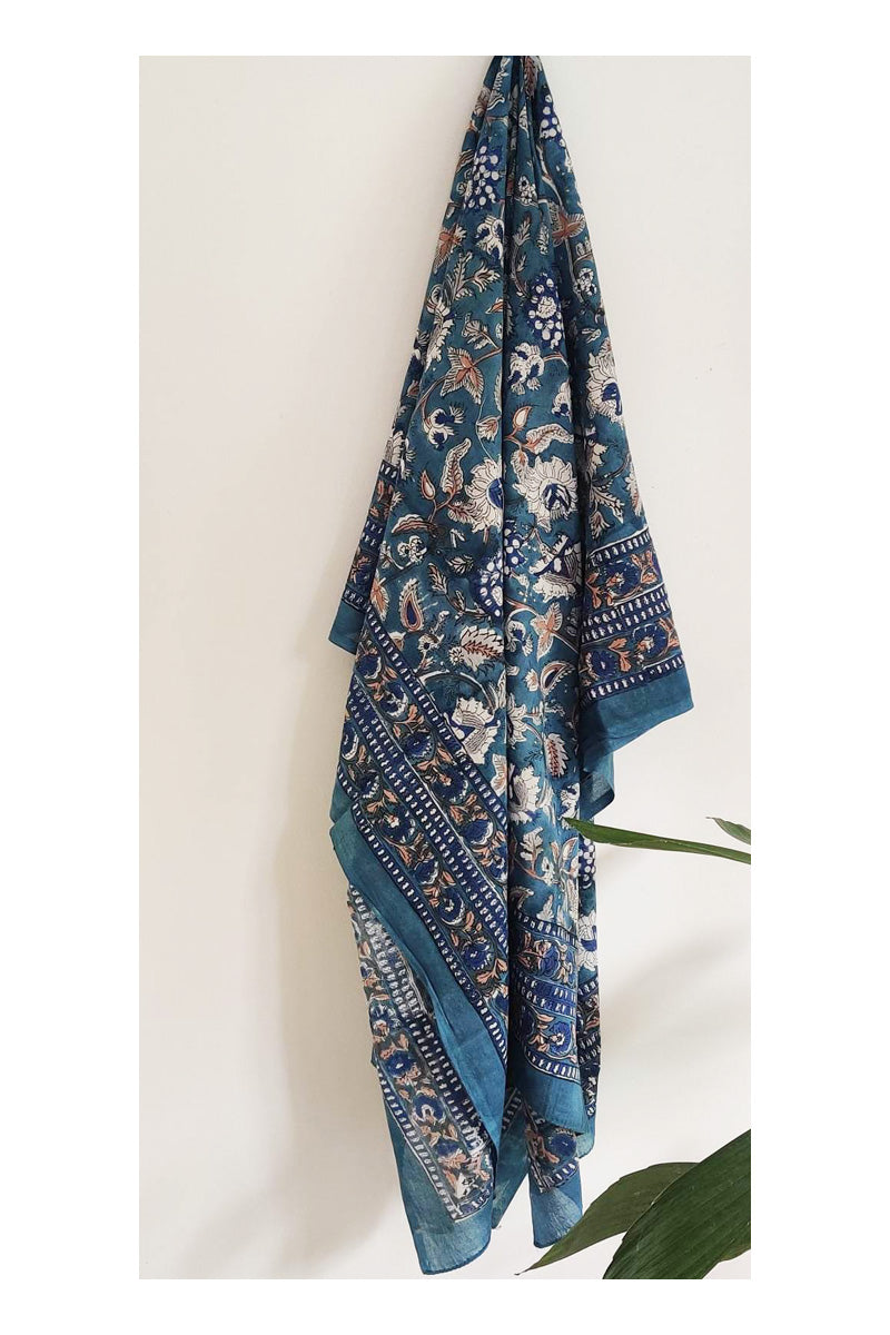 Mavi Indian Hand Block Printed Cotton Sarong - Sumavi